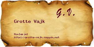 Grotte Vajk névjegykártya